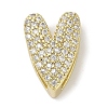 Rack Plating  Brass Micro Pave Clear Cubic Zirconia Slide Charms LS-KK-R163-10G-1