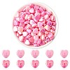 200Pcs 2 Colors ABS Plastic Beads KY-FS0001-42D-1