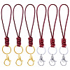 10Pcs 2 Colors Eco-Friendly Korean Waxed Polyester Cord Keychains KEYC-TA00034-1