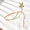 304 Stainless Steel Arm Cuff Bangles for Women BJEW-B152-01G-B-3