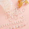 100Pcs 2 Styles Transparent Acrylic Linking Rings OACR-CJ0001-17-5