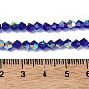 Electroplate Transparent Glass Beads Strands EGLA-K015-18T-4
