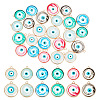   24Pcs 12 Styles Transparent Evil Eye Resin Pendants RESI-PH0001-87-1