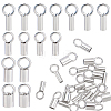 4 Styles Rhodium Plated 925 Sterling Silver Cord Ends STER-PH0003-37-1