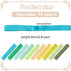BENECREAT 30M 10 Colors Flat Polyester Elastic Cord OCOR-BC0006-33A-2