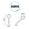 Unicraftale 300Pcs 304 Stainless Steel Screw Eye Pin Peg Bails STAS-UN0043-49-3
