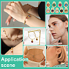 18Pcs 9 Colors Brass Glass Charms KK-PH0012-47G-5
