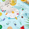 Ocean Theme PVC Wine Glass Charms AJEW-FG0003-98-5
