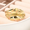 Rack Plating Brass Cuff Finger Rings for Women RJEW-C115-02G-2