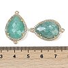 Natural Amazonite Faceted Teardrop Links G-B126-03G-02-3