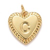 Rack Plating Real 18K Gold Plated Brass Pendants KK-E260-01G-C-1