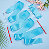 3Pcs Polycotton Dance Ribbons with Wand AJEW-CN0004-17-3