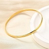 304 Stainless Steel Plain Bangles for Women BJEW-V004-02A-G-1