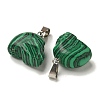 Synthetic Malachite Pendants G-Z067-02P-12-2