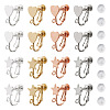  16Pcs 8 Style Star & Heart Brass Clip-on Earring Findings KK-TA0001-26-2