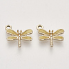 Light Gold Plated Alloy Charms X-ENAM-T009-02D-1