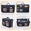 WADORN 2Pcs 2 Colors Purse Multifunctional Organizer Insert FIND-WR0010-69C-3