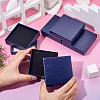 5Pcs Rhombus Textured Cardboard Jewelry Packing Boxes with Sponge Inside CBOX-TA0001-18C-6