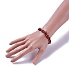 Natural Red Jasper Beads Stretch Bracelets BJEW-JB04152-05-3