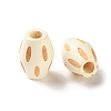 Schima Wood Carved European Beads WD-CBACBB7-01C-2