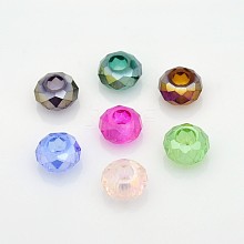 AB Color Plated Electroplate Glass Beads GPDL-J028-AB