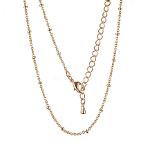 Long-Lasting Plated Brass Cable Chain Necklaces X-NJEW-K112-09G-NF