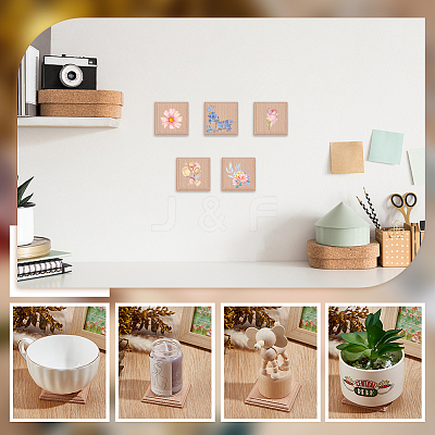 10Pcs Wooden Building Toys AJEW-OC0014-43-1