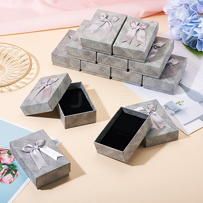 Rectangle Paper Jewelry Set Storage Gift Boxes with Bowknot CON-TAC0014-12A-1