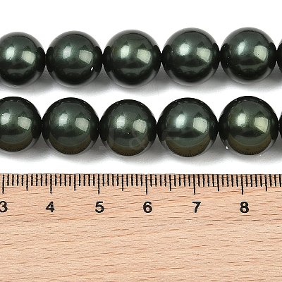 Electroplated Shell Pearl Graduated Beads Strands BSHE-C011-04-02-1