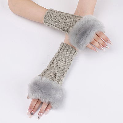Polyacrylonitrile Fiber Yarn Knitting Fingerless Gloves COHT-PW0001-15H-1