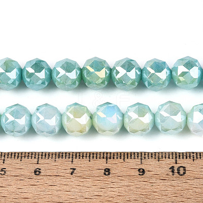 Anti-Tarnish Electroplate Glass Beads Strands GLAA-N010-10mm-13-1