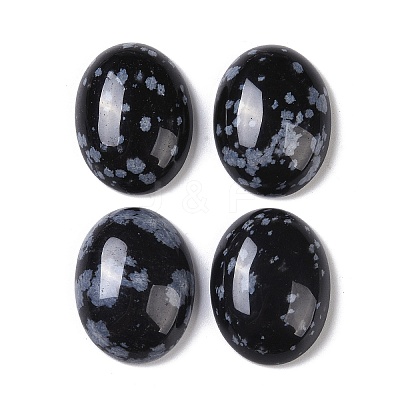 Natural Snowflake Obsidian Cabochons G-B080-01A-23-1