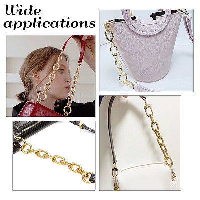 4Pcs 2 Styles Alloy Link Bag Strap Extender FIND-UN0003-10-1