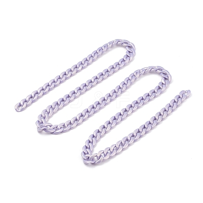 Spray Painted Acrylic Curb Chains AJEW-JB01089-1