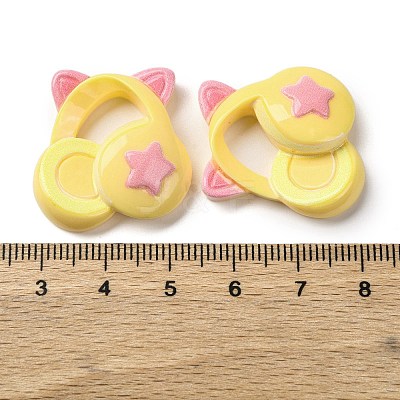 Opaque Music Theme Resin Cabochons LS-CRES-Z010-02C-1