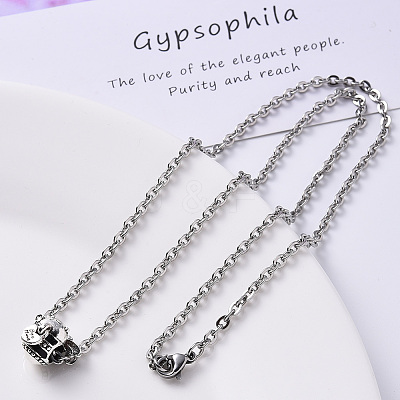 Non-Tarnish 304 Stainless Steel Cable Chain Necklace NJEW-S420-004P-1