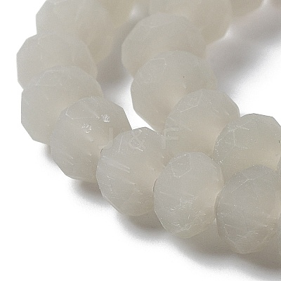 Imitation Jade Solid Color Glass Beads Strands EGLA-A034-J8mm-MD10-1