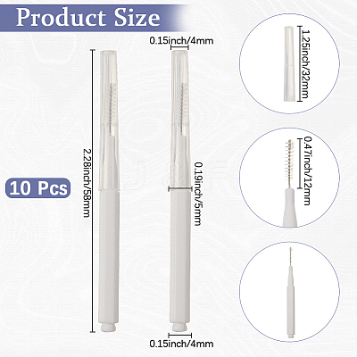 10Pcs Plastic Cleaning Brushes AJEW-CN0004-02-1