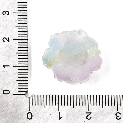 Two Tone Opaque Resin & Glitter Powder Cabochons RE-CBA7537-04A-1