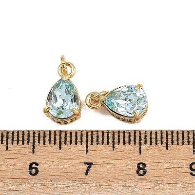 Brass Pave Cubic Zirconia Pendants KK-L240-05G-1