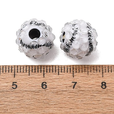 Sports Theme Opaque Acrylic European Beads RB-CBA95A4-04A-01-1
