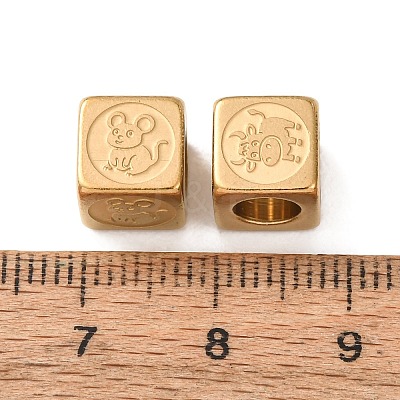 304 Stainless Steel European Beads SA-CBA66F5-02G-1
