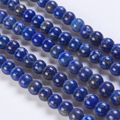 Natural Lapis Lazuli Beads Strands G-K254-01-6mm-1