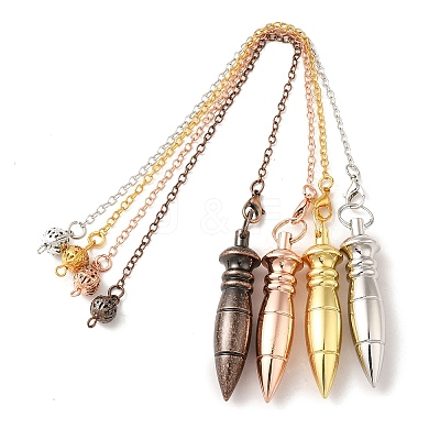 Rack Plating Brass Dowsing Pendulum Big Pendants KK-H444-01-1