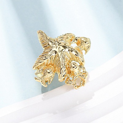 Ocean Brass Cuff Open Rings LS-RJEW-Z129-01G-02-1