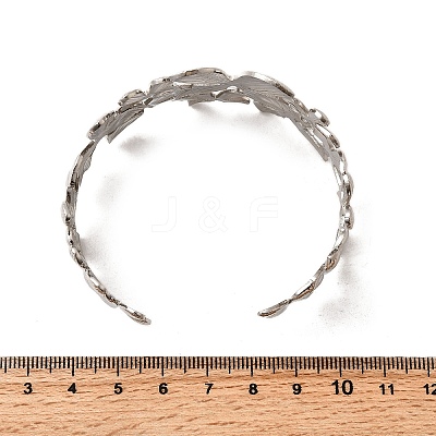304 Stainless Steel Cuff Bangles BJEW-L705-04A-P-1