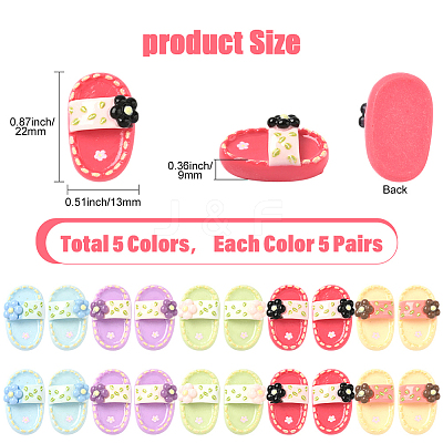 50Pcs 10 Styles Opaque Resin Cabochons CRES-SC0003-21-1