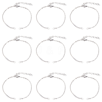 20Pcs 304 Stainless Steel Cable Chain Bracelet Making AJEW-SP0001-01-1