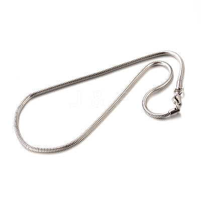 Tarnish Resistant 304 Stainless Steel Snake Chain Necklaces LS-STAS-M174-005P-3.2B-1