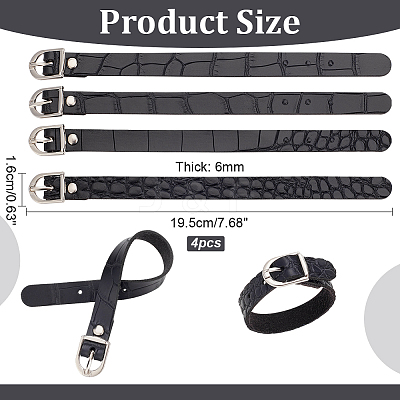 Flat PU Imitation Leather Cord Bracelets for Women Men BJEW-WH0020-70B-1